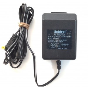 CARGADOR / ADAPTADOR DE FUENTE DE ALIMENTACION UNIDEN / NUMERO DE PARTE AD-0006 / ENTRADA VCA 120V 60HZ 79MA / SALIDA VCD 9V 500MA / E149469 / MODELO AD-0006